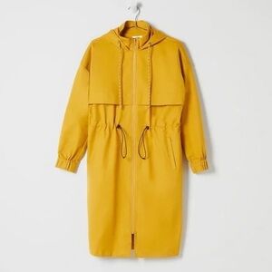 Who What Wear Mustard Yellow Hooded Coat